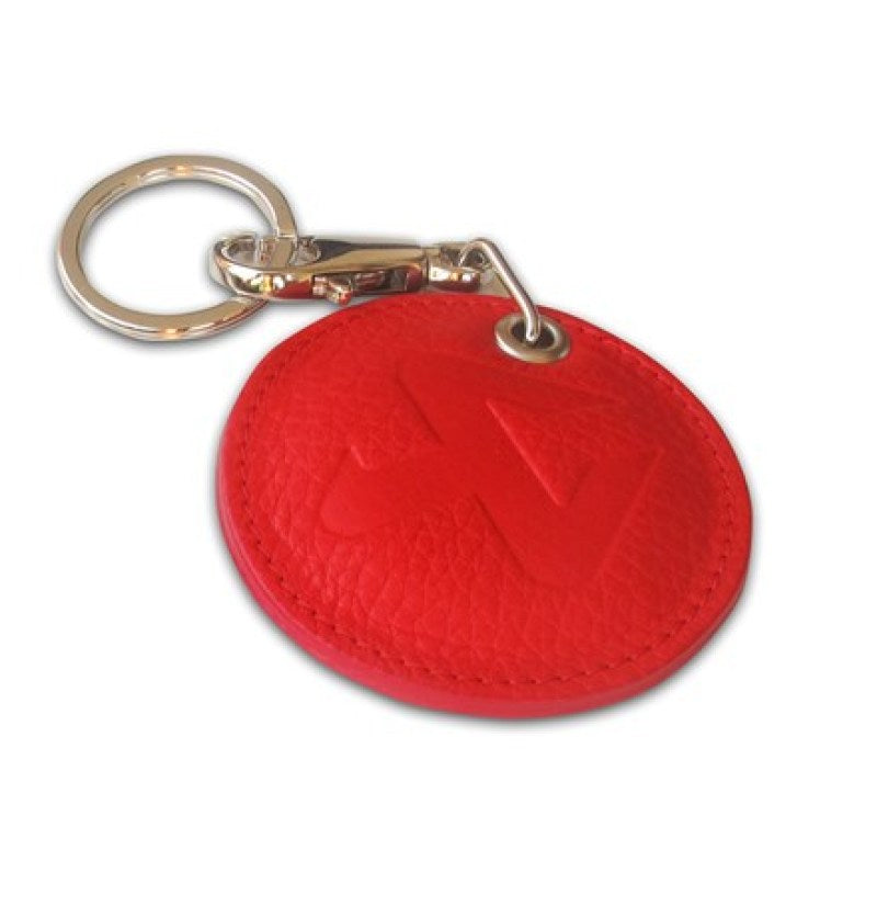 Akrapovic Round Leather Keychain - red - DTX Performance