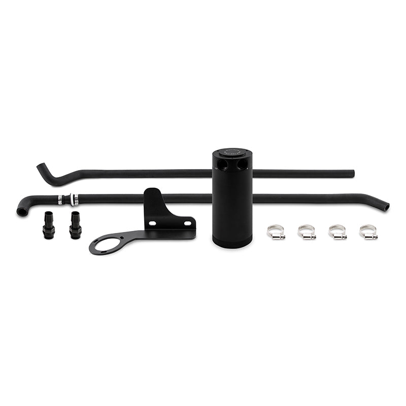 Mishimoto 07-13 Mazda Mazdaspeed3 Baffled Oil Catch Can Kit - Black (PCV Side) - DTX Performance