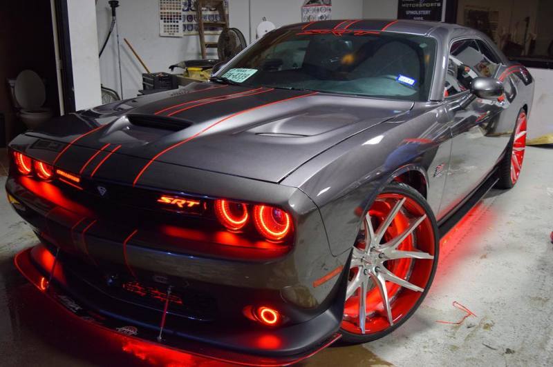 Oracle 15-21 Dodge Challenger Waterproof LED Fog Light Halo Kit - ColorSHIFT - DTX Performance