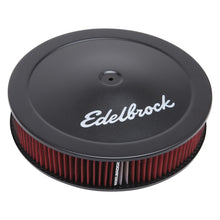 Load image into Gallery viewer, Edelbrock Air Cleaner Pro-Flo Series Round 14 In Diameter Cloth Element 3/8Indropped Base Black - DTX Performance