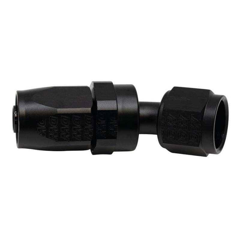 DeatschWerks 8 AN Female Flare Swivel 30-Degree Hose End CPE - Anodized Matte Black - DTX Performance