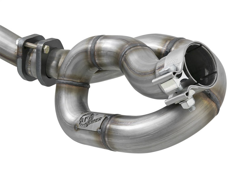 aFe POWER Twisted Steel Y-Pipe w/ Loop Relocation Pipe 12-18 Jeep Wrangler (JK) V6 3.6L - DTX Performance