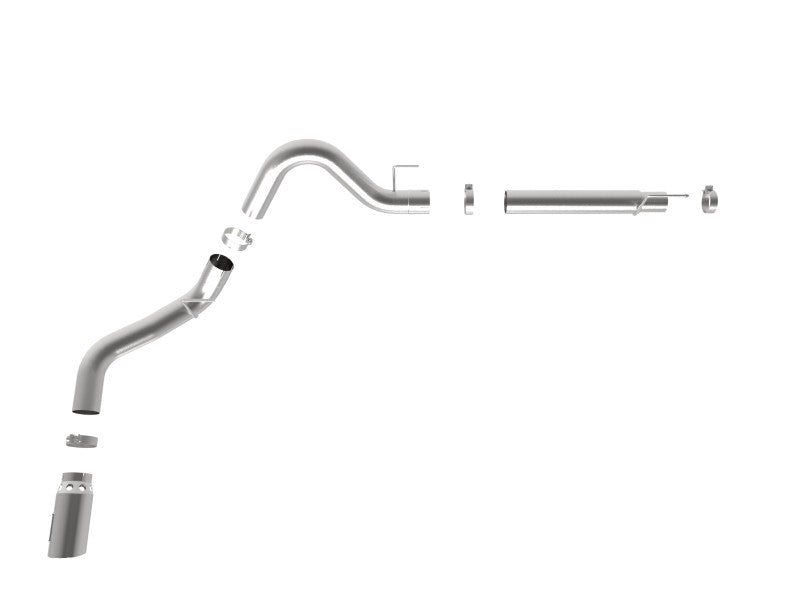 aFe 2021 Ford F-150 V6-3.0L (td) Large Bore 409 SS DPF-Back Exhaust System w/ Polished Tip - DTX Performance