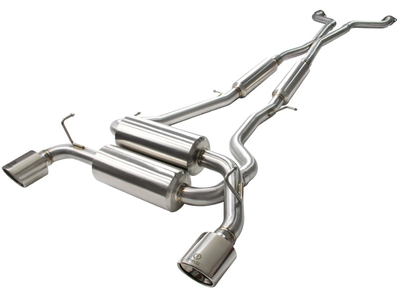 aFe Takeda 2-1/2in 304SS Cat-Back Exhaust Infiniti G37 08-13/Q60 14-15 V6-3.7 w/ Polished Tips - DTX Performance