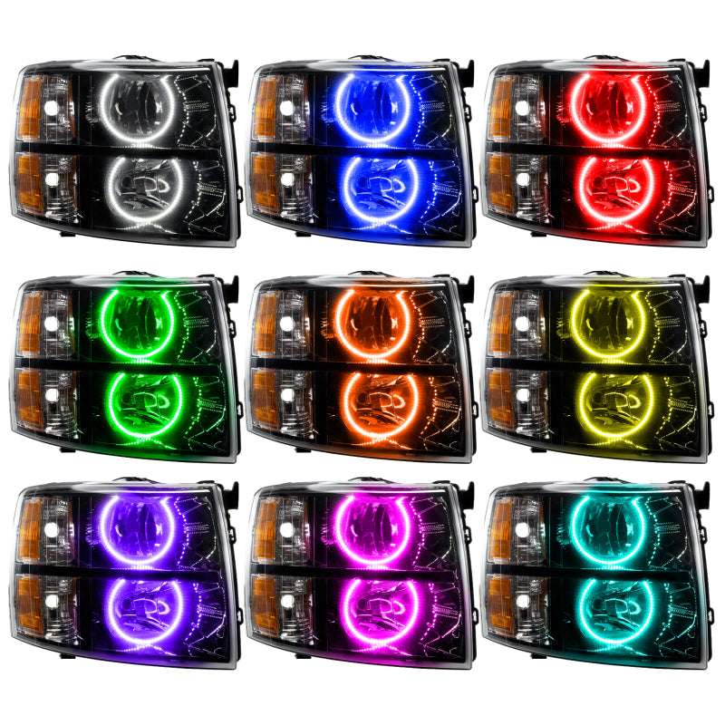 Oracle 07-13 Chevrolet Silverado SMD HL - Black - Round Style - ColorSHIFT - DTX Performance