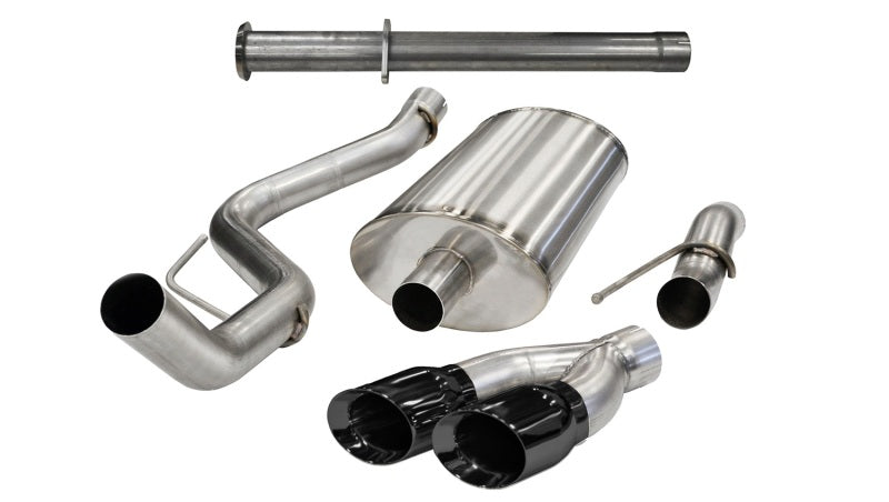 Corsa 11-14 Ford F-150 Raptor 6.2L V8 145in Wheelbase Black Xtreme Cat-Back Exhaust - DTX Performance