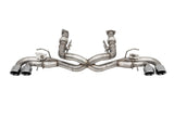 Corsa 20-22 Corvette C8 3in Valved Cat-Back 4.5in Pol Quad Tips - Fits Factory NPP Exhaust w/ AFM