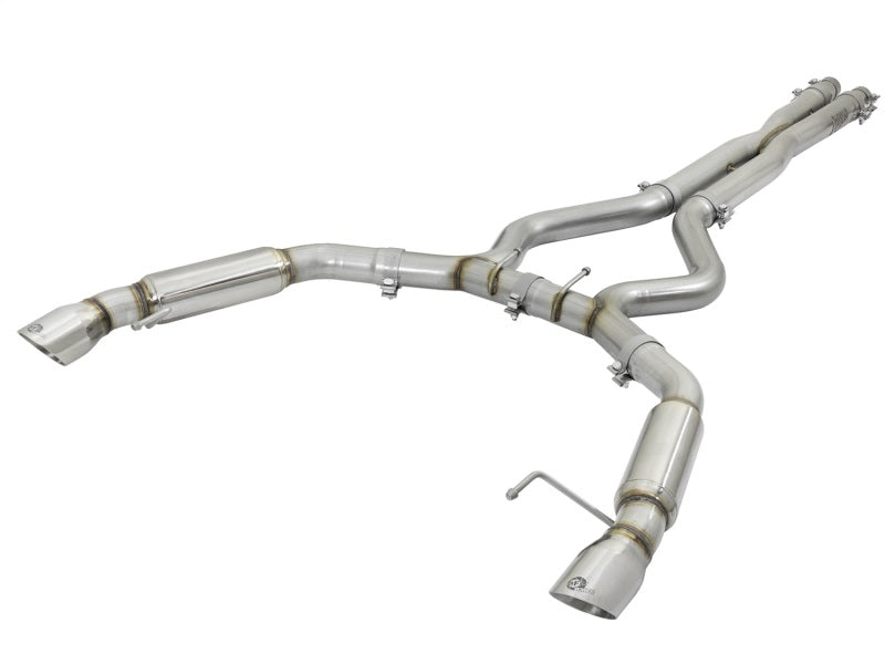 aFe MACHForce XP 3in Aggressive Toned Cat-Back Exhausts w/ Polished Tips 15-17 Ford Mustang V6/V8 - DTX Performance