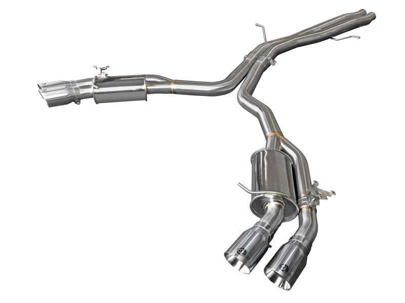 aFe 18-20 Audi RS5 Coupe MACH Force-Xp 3in to 2.5in 304 SS Axle-Back Exhaust System-Quad Polish Tips - DTX Performance