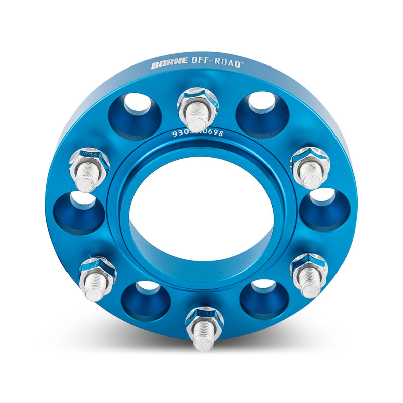 Mishimoto Borne Off-Road Wheel Spacers - 6x139.7 - 93.1 - 25mm - M12 - Blue - DTX Performance