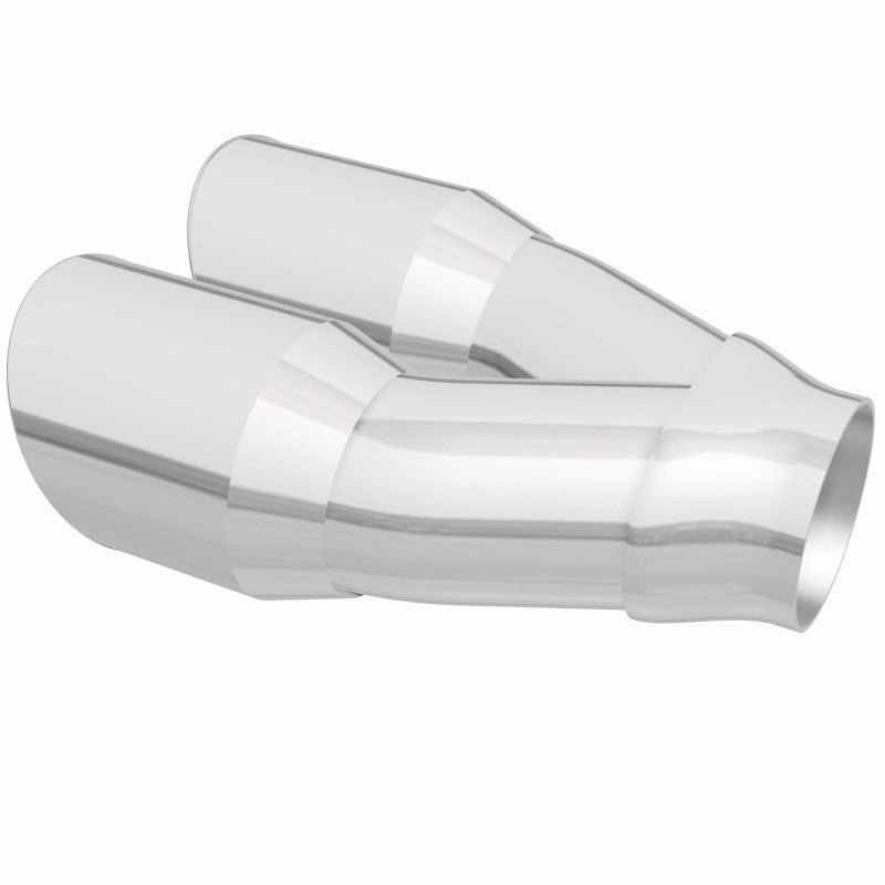 MagnaFlow Double Wall 3in Dual Round Polished Tip 2.25in Inlet - DTX Performance