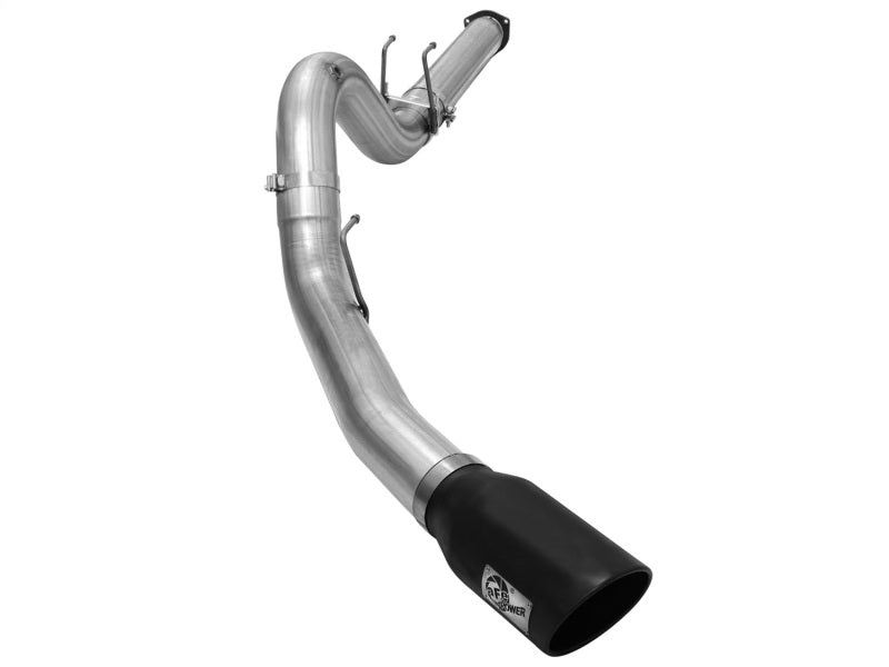 aFe MACHForce XP Exhaust 5in DPF-Back Stainless Steel Exht 2015 Ford Turbo Diesel V8 6.7L Black Tip - DTX Performance