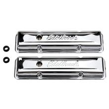 Load image into Gallery viewer, Edelbrock Valve Cover Signature Series Chevrolet 1959-1986 262-400 CI V8 Low Chrome - DTX Performance