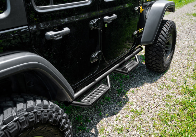 N-Fab RS Nerf Step 18-19 Jeep Wrangler JL 4DR - Full Length - Tex. Black - DTX Performance