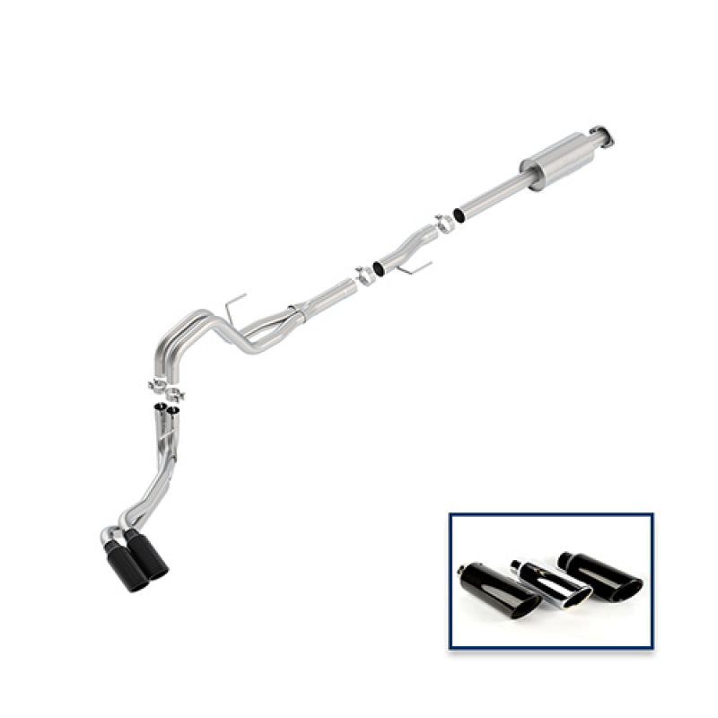 Ford Racing 15-18 F-150 5.0L Cat-Back Extreme Exhaust System Side Exit w/ Black Chrome Tips - DTX Performance