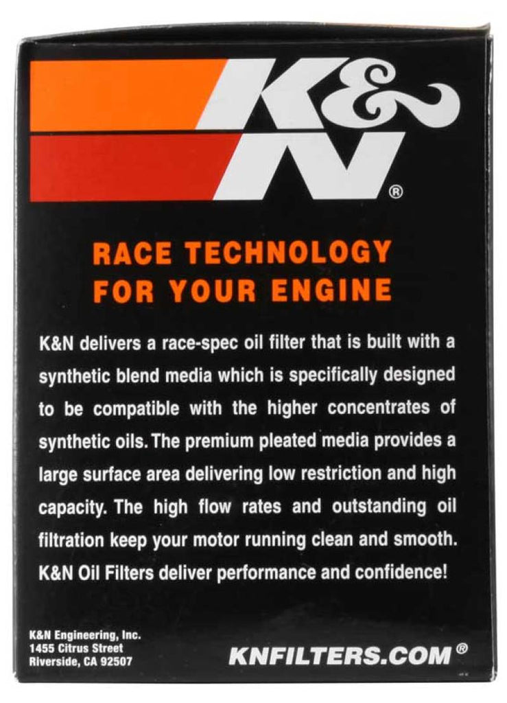 K&N Can/AM Spyder RT 998/ Buell 1125R -2.2219in OD x 0.969in ID x 3.813in H Oil Filter - DTX Performance