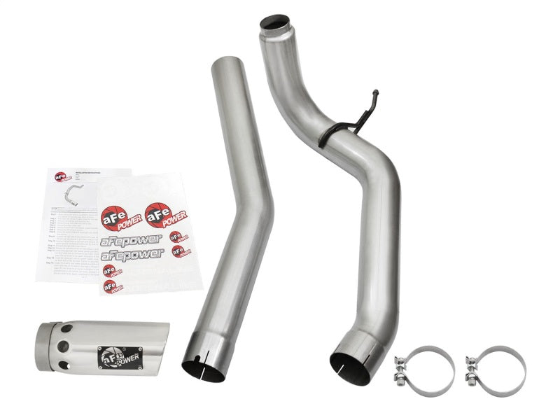 aFe LARGE Bore HD Exhausts 4in DPF-Back SS-409 2016 Nissan Titan XD V8-5.0L CC/SB (td) - DTX Performance