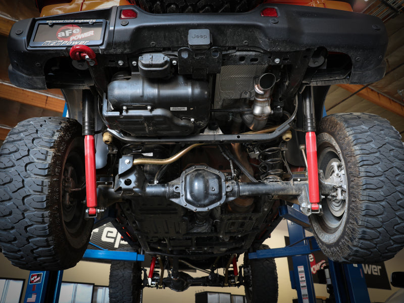 aFe 20-21 Jeep Wrangler (JL) Large Bore-HD 3 IN 304 Stainless Steel DPF-Back Hi-Tuck Exhaust System - DTX Performance