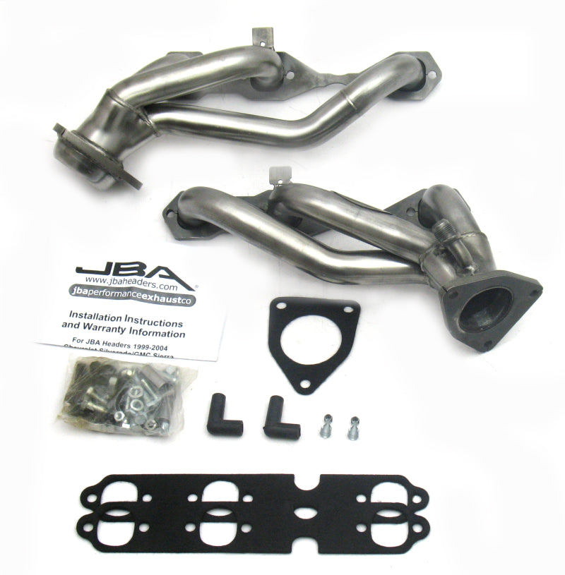 JBA 99-02 GM Truck 4.3L V6 w/o A.I.R. Injection 1-1/2in Primary Raw 409SS Cat4Ward Header - DTX Performance