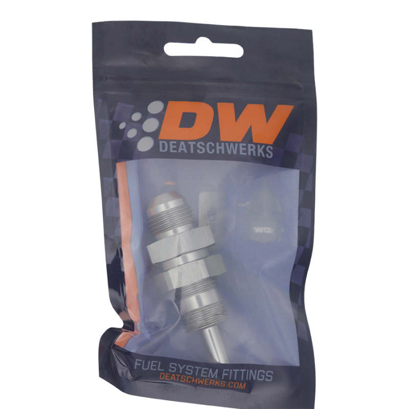 DeatschWerks 8AN Male Flare to Straight 5/16in Single Hose Barb - Anodized DW Titanium - DTX Performance