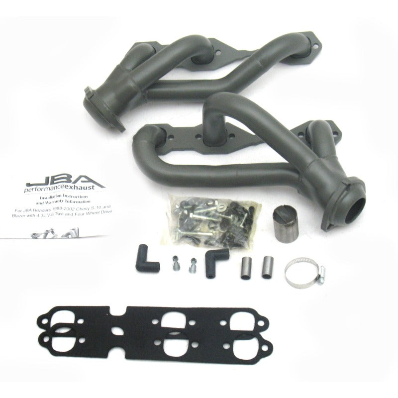 JBA 88-95 & 02-03 GM S-Truck 4.3L V6 4WD 1-1/2in Primary Ti Ctd Cat4Ward Header - DTX Performance