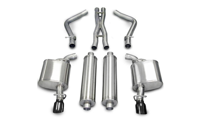 Corsa 05-10 Dodge Charger R/T 5.7L V8 Black Xtreme Cat-Back Exhaust - DTX Performance