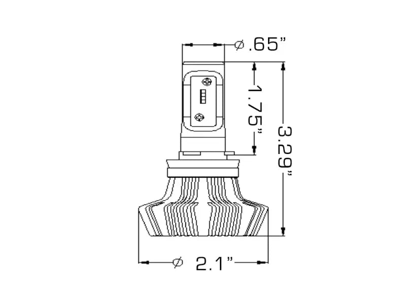 Oracle H16 4000 Lumen LED Headlight Bulbs (Pair) - 6000K - DTX Performance