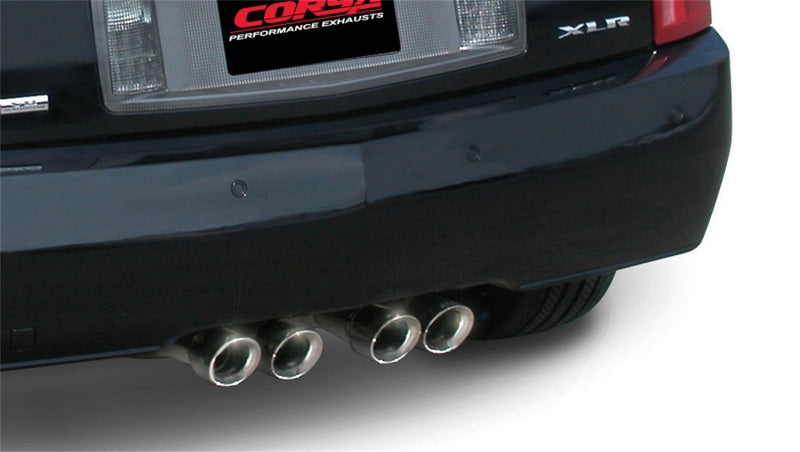 Corsa 04-08 Cadillac XLR 4.6L Polished Sport Cat-Back Exhaust - DTX Performance