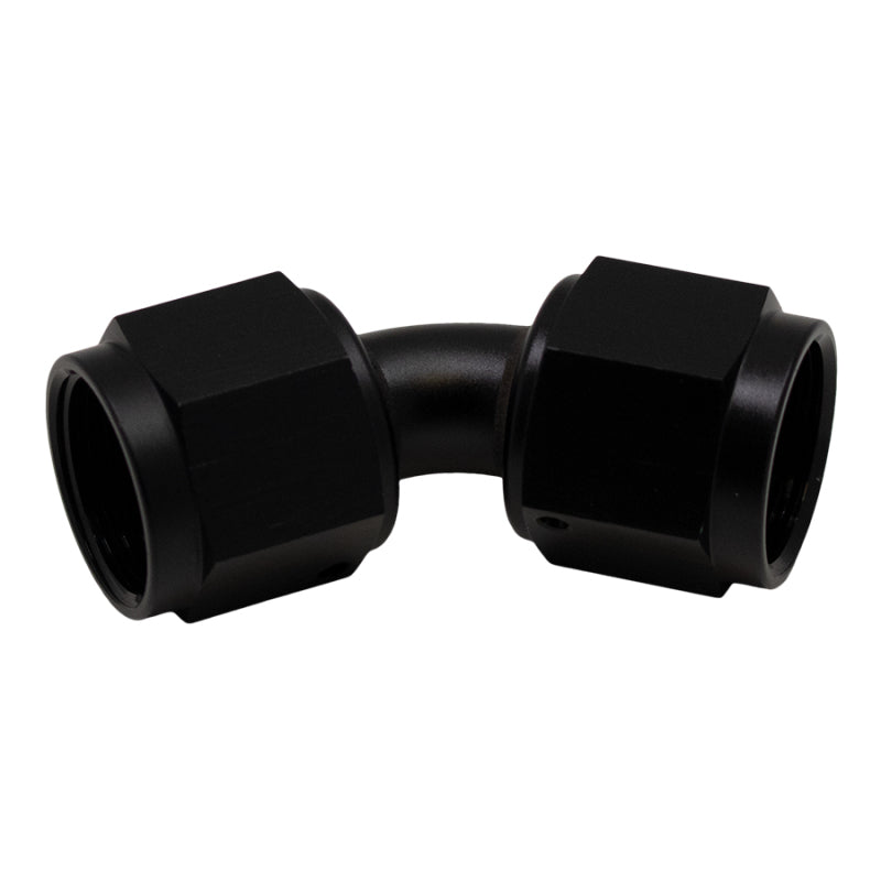 DeatschWerks 8AN Flare Female Swivel 45-Degree to 8AN Flare Female Swivel - Anodized Matte Black - DTX Performance