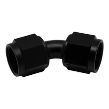 Load image into Gallery viewer, DeatschWerks 8AN Flare Female Swivel 45-Degree to 8AN Flare Female Swivel - Anodized Matte Black - DTX Performance