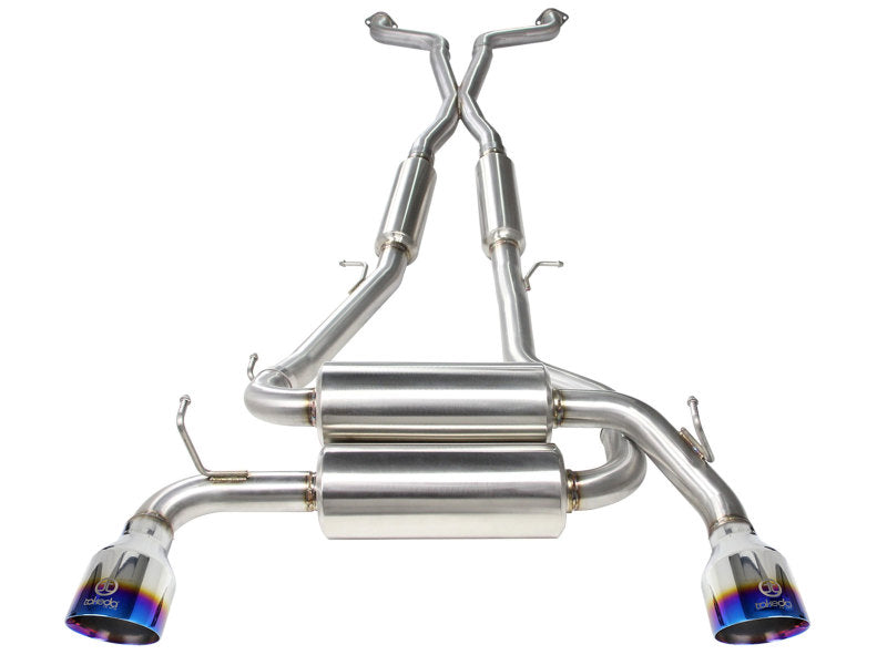 aFe Takeda 2-1/2in 304SS Cat-Back Exhaust Infiniti G37 08-13/Q60 14-15 V6-3.7 w/ Blue Flame Tips - DTX Performance