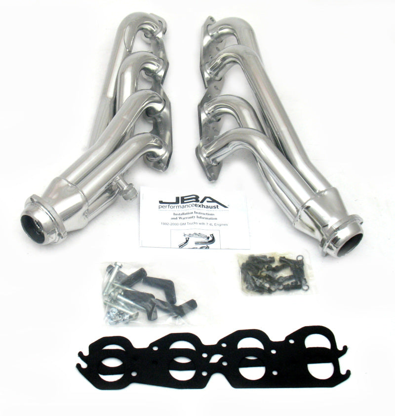 JBA 96-00 GM Truck 7.4L Voretc w/o A.I.R. 1-3/4in Primary Silver Ctd Cat4Ward Header - DTX Performance