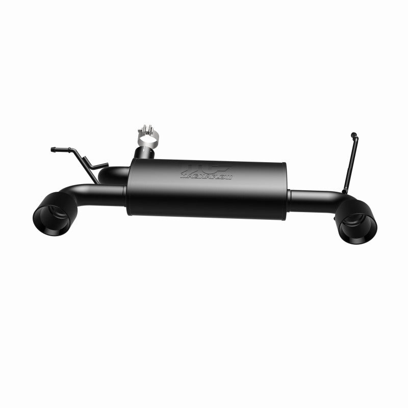 MagnaFlow 07-17 Jeep Wrangler JK 3.8/3.6L Dual Split Rear Exit Black Axle-Back Exhaust - DTX Performance