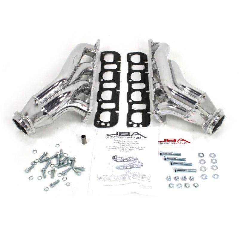 JBA 05-14 Chrysler 6.1/6.4L HEMI 1 7/8in Primary Silver Ctd Cat4Ward Header - DTX Performance