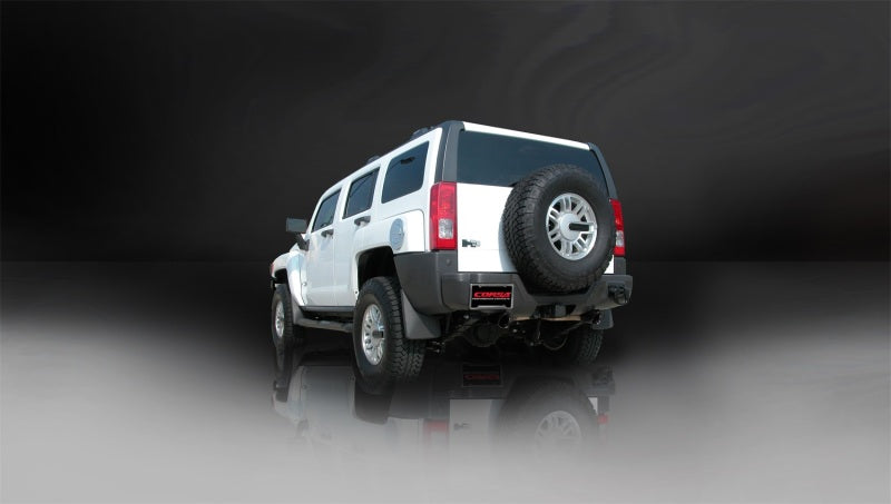 Corsa 06-08 Hummer H3 3in Cat-Back Dual Rear w Single 4in Black Pro-Series Tips - DTX Performance