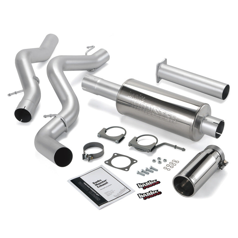 Banks Power 02-05 Chevy 6.6L EC/CCSB Monster Exhaust System - SS Single Exhaust w/ Chrome Tip - DTX Performance