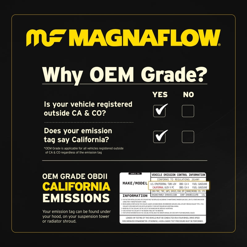 MagnaFlow 20-21 Ford Transit-150 Single Underbody V6 3.5L RWD Direct-Fit Catalytic Converter - DTX Performance