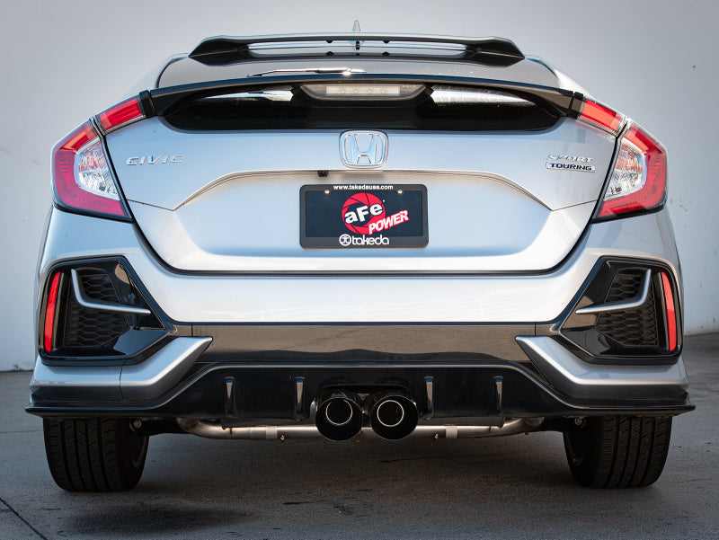 aFe Takeda 3in 304 SS Cat-Back Exhaust System w/Black Tips 17-20 Honda Civic Sport L4-1.5L (t) - DTX Performance