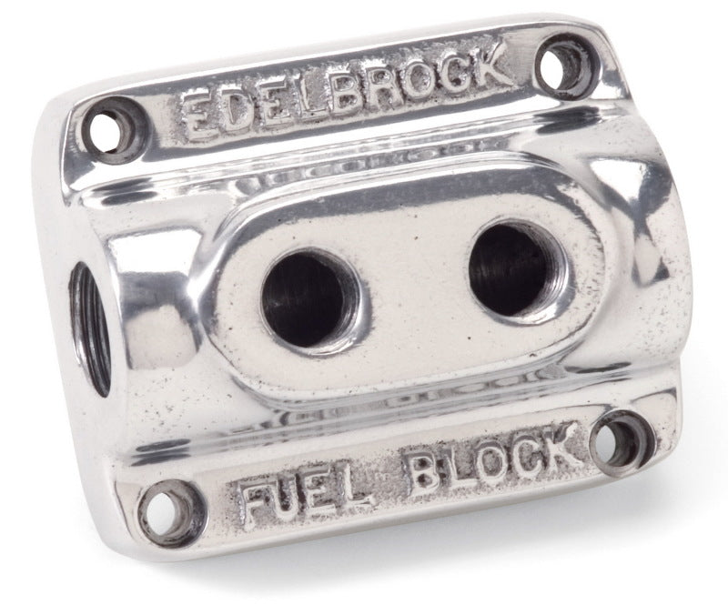 Edelbrock Polished Fuel Block Dual Carb - DTX Performance