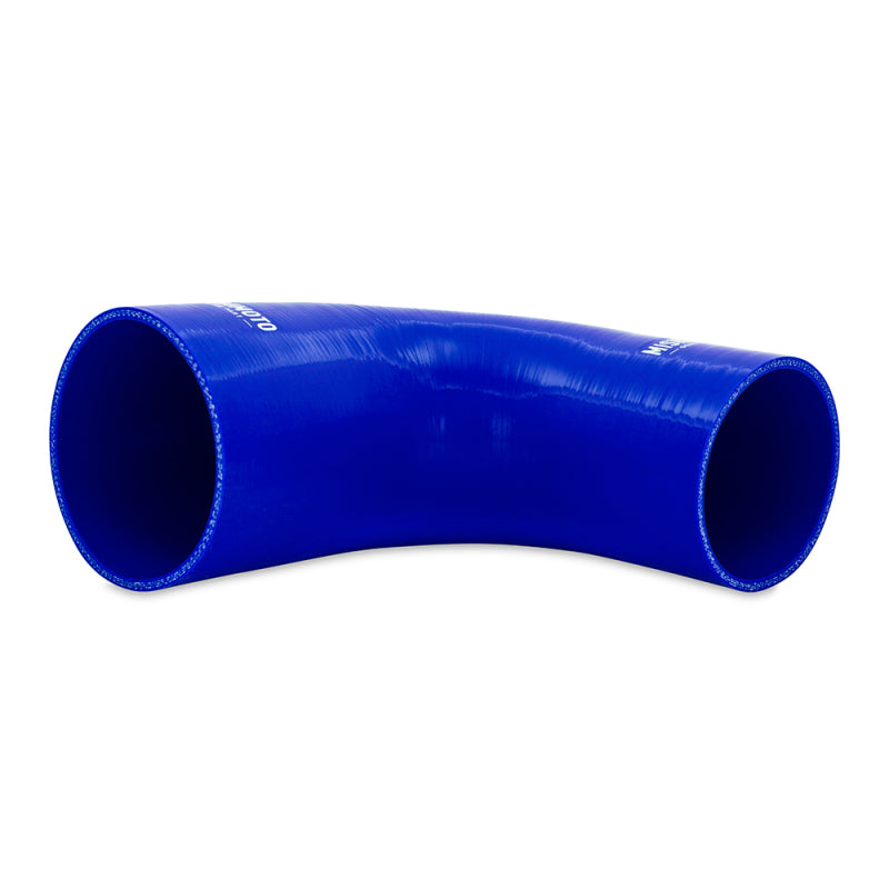 Mishimoto Silicone Reducer Coupler 90 Degree 3in to 3.75in - Blue - DTX Performance