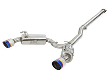 Load image into Gallery viewer, aFe Takeda 3in. to 2.5in. 304 SS C/B Exhaust 08-15 Mitsubishi EVO I4-2.0L (t) - Blue Flamed Tips - DTX Performance