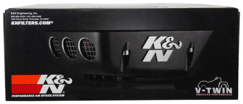 K&N Street Metal Intake System for 08-16 Harley Davidson Touring Models - Shaker Black - DTX Performance