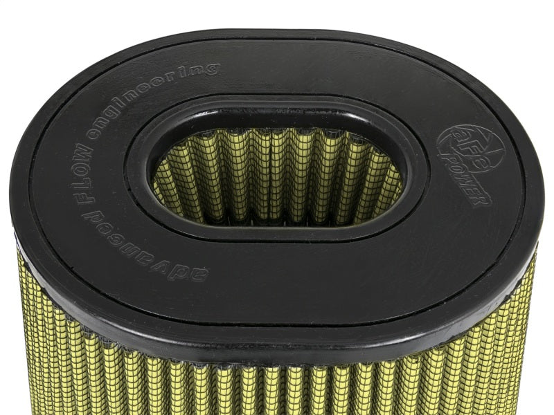 aFe Magnum FLOW Pro GUARD 7 Replacement Air Filter 4.5 F / (9x7.5) B / (6.75 x 5.5) T (Inv) / 9in. H - DTX Performance