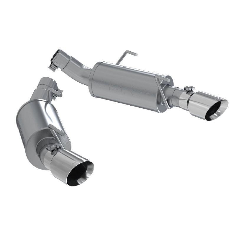 MBRP 05-10 Ford Mustang GT 5.0/Shelby GT500 Dual Mufflers Axle Back Split Rear T304 - DTX Performance