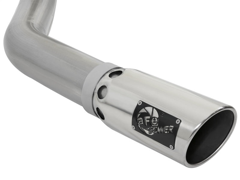 aFe LARGE BORE HD 4in 409-SS DPF-Back Exhaust w/Polished Tip 07.5-12 Dodge Diesel Trucks L6-6.7L(td) - DTX Performance