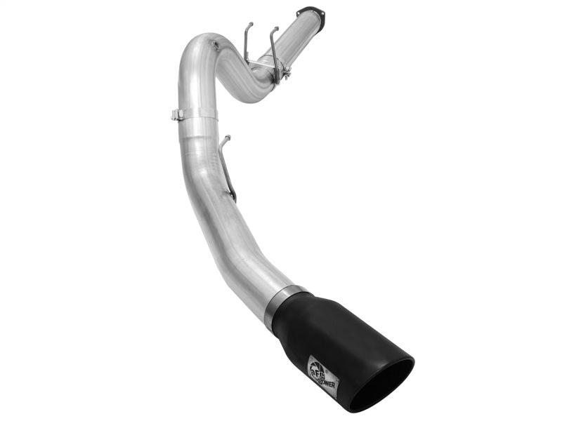 aFe Atlas Exhausts 5in DPF-Back Aluminized Steel Exhaust Sys 2015 Ford Diesel V8 6.7L (td) Black Tip - DTX Performance