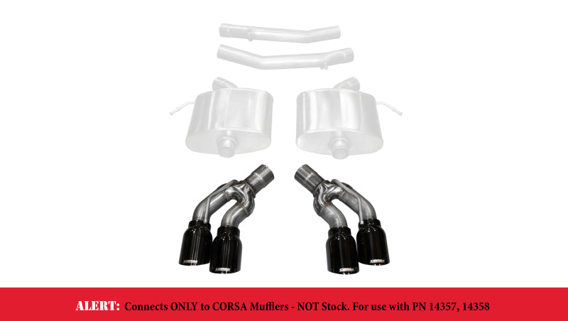 Corsa 16-17 Cadillac CTS-V 2.75in Inlet / 4.0in Outlet Black PVD Tip Kit (For Corsa Exhaust Only) - DTX Performance