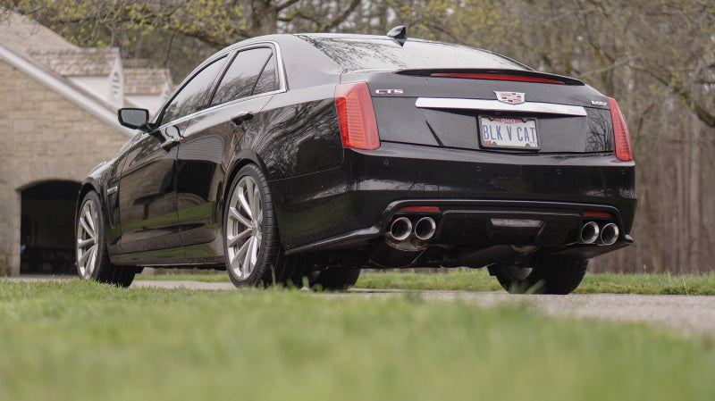 Stainless Works 2016-18 Cadillac CTS-V Sedan Axleback System Dual-Mode Turbo Mufflers 4in Tips - DTX Performance