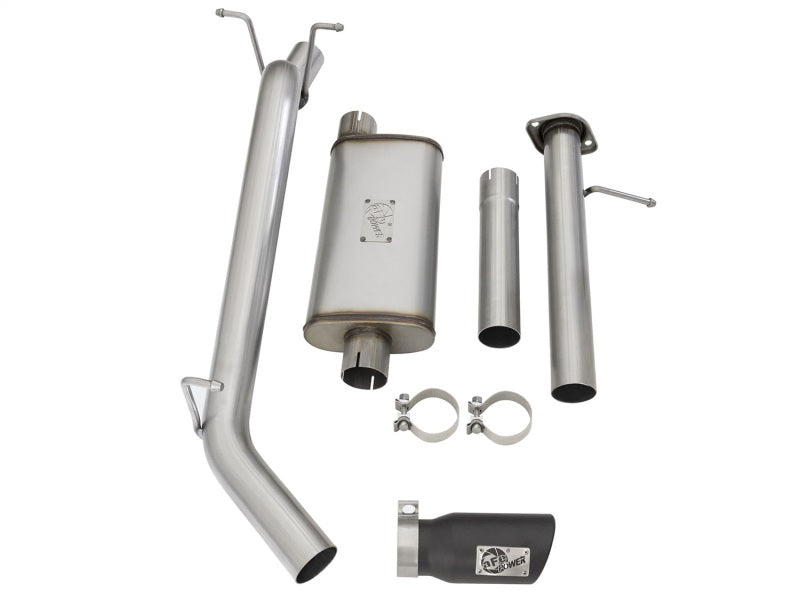 aFe Mach Force-XP Exhaust 3in CB SS 15-17 GM Colorado/Canyon 2.5L/3.6L Side Exit w/ Black Tip - DTX Performance