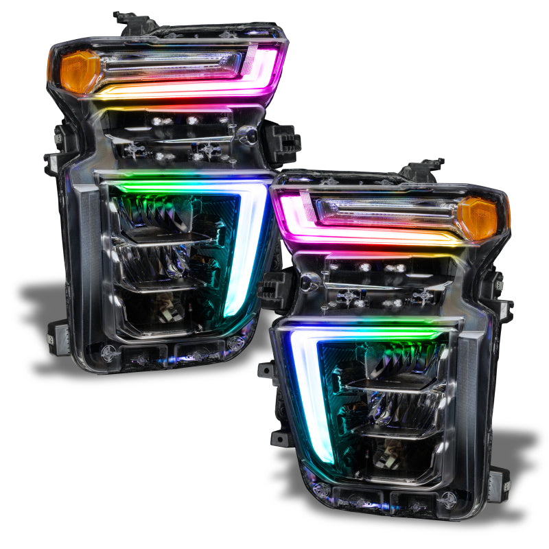 Oracle 20-21 Chevy Silv HD 2500/3500 RGB+W Headlight DRL Upgrade Kit - ColorSHIFT w/ BC1 Controller - DTX Performance